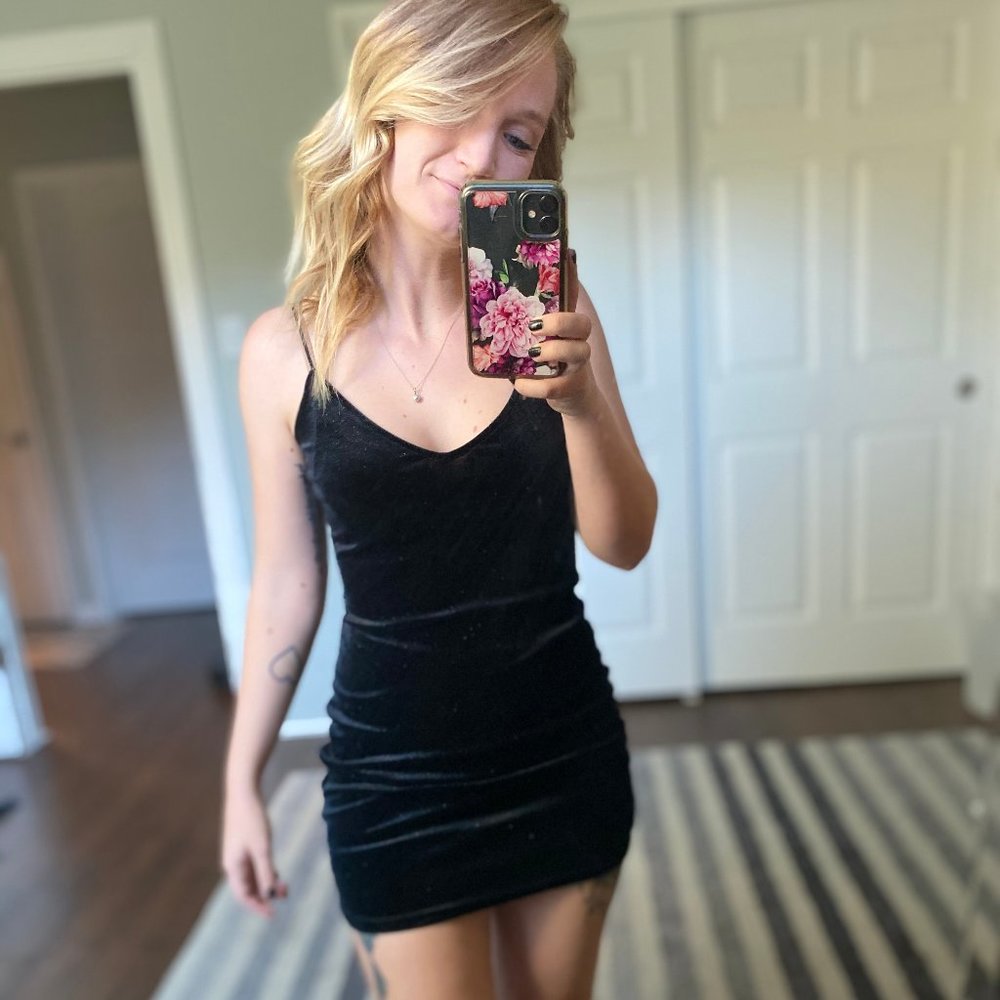 H&M Glittery Little Black Dress